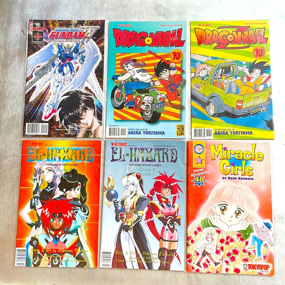 🔥3 lots/$10lot of 6 Vintage assorted Anime comics from 2000-2001